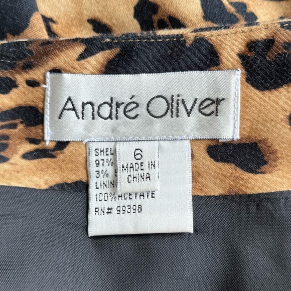 •André Oliver• Leopard Print Pencil Skirt - Size 6 - Picture 2 of 8